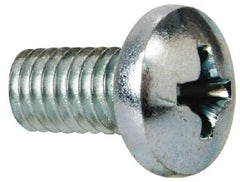 Value Collection - #10-32 UNF Thread, 3/8" Length Under Head, Phillips Drive Steel Thread Cutting Screw - Pan Head, Grade 2, Point Type F, Zinc-Plated Finish - Apex Tool & Supply