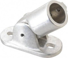 Hollaender - 1-1/4" Pipe, Adjustable Flange, Aluminum Alloy Flange Pipe Rail Fitting - Bright Finish - Apex Tool & Supply