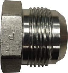 Parker - 3/4" Tube OD, 37° Stainless Steel Flared Tube Plug - Unthreaded Flare Ends - Apex Tool & Supply