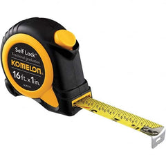 Komelon - 16' x 1" Yellow Blade Tape Measure - Apex Tool & Supply