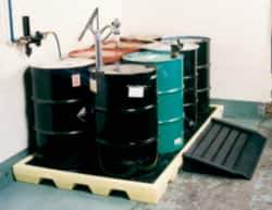 Enpac - 77 Gal Sump, 8,000 Lb Capacity, 8 Drum, Plastic Spill Deck or Pallet - 100" Long x 53-1/4" Wide x 6" High - Apex Tool & Supply
