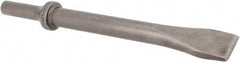 Made in USA - 3/4" Head Width, 6-1/2" OAL, 5/8" Shank Diam, Flat Chisel - Round Drive, Round Shank, Alloy Steel - Apex Tool & Supply