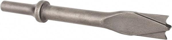 Made in USA - 6" OAL, 5/8" Shank Diam, Panel Cutter Chisel - Round Drive, Round Shank, Alloy Steel - Apex Tool & Supply