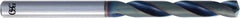OSG - 4.9mm 140° Solid Carbide Jobber Drill - WD1 Finish, Right Hand Cut, Spiral Flute, Straight Shank, 82mm OAL, Proprietary Point - Apex Tool & Supply