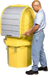 UltraTech - 70 Gal Sump, 800 Lb Capacity, 1 Drum, Polyethylene Spill Deck or Pallet - 34" Long x 34" Wide x 42" High, Liftable Fork, Drain Included, Low Profile, 1 Tank Drum Configuration - Apex Tool & Supply
