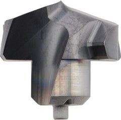 Kennametal - Series KenTIP, 15.5mm Diam Grade KCP15 140° Replaceable Drill Tip - Carbide, AlTiN Finish, T Seat Size - Apex Tool & Supply