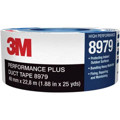 3M - 60 Yd x 7" x 12.1 mil Blue Polyethylene Cloth Duct Tape - Apex Tool & Supply
