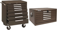 Kennedy - 7 Drawer, 2 Piece, Brown Steel Roller Cabinet Combo - Apex Tool & Supply