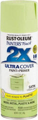 Rust-Oleum - Green Apple, Satin, Enamel Spray Paint - 8 Sq Ft per Can, 12 oz Container, Use on Multipurpose - Apex Tool & Supply