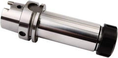 Accupro - 3/32" to 1-5/32" Capacity, 4" Projection, HSK63A Hollow Taper, ER40 Collet Chuck - 0.003mm TIR, Through-Spindle - Exact Industrial Supply