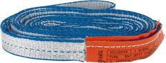 Lift-All - 10' Long x 1" Wide, 3,200 Lb Vertical Capacity, 1 Ply, Nylon Web Sling - 2,500 Lb Choker Capacity - Apex Tool & Supply
