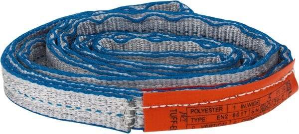 Lift-All - 5' Long x 1" Wide, 6,200 Lb Vertical Capacity, 2 Ply, Polyester Web Sling - 4,900 Lb Choker Capacity - Apex Tool & Supply