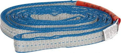 Lift-All - 6' Long x 1" Wide, 6,200 Lb Vertical Capacity, 2 Ply, Polyester Web Sling - 4,900 Lb Choker Capacity - Apex Tool & Supply