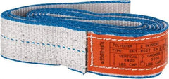 Lift-All - 5' Long x 2" Wide, 6,400 Lb Vertical Capacity, 1 Ply, Nylon Web Sling - 5,000 Lb Choker Capacity - Apex Tool & Supply