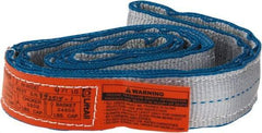 Lift-All - 4' Long x 2" Wide, 12,400 Lb Vertical Capacity, 2 Ply, Nylon Web Sling - 9,900 Lb Choker Capacity - Apex Tool & Supply