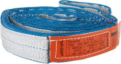 Lift-All - 10' Long x 2" Wide, 12,400 Lb Vertical Capacity, 2 Ply, Nylon Web Sling - 9,900 Lb Choker Capacity - Apex Tool & Supply