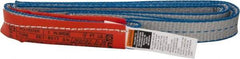 Lift-All - 4' Long x 1" Wide, 1,600 Lb Vertical Capacity, 1 Ply, Polyester Web Sling - 1,250 Lb Choker Capacity - Apex Tool & Supply