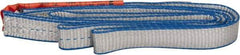Lift-All - 6' Long x 1" Wide, 1,600 Lb Vertical Capacity, 1 Ply, Polyester Web Sling - 1,250 Lb Choker Capacity - Apex Tool & Supply
