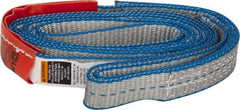 Lift-All - 7' Long x 1" Wide, 1,600 Lb Vertical Capacity, 1 Ply, Polyester Web Sling - 1,250 Lb Choker Capacity - Apex Tool & Supply