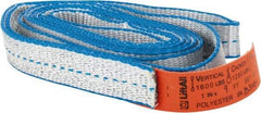 Lift-All - 9' Long x 1" Wide, 1,600 Lb Vertical Capacity, 1 Ply, Polyester Web Sling - 1,250 Lb Choker Capacity - Apex Tool & Supply