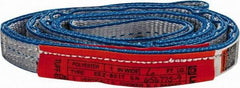 Lift-All - 6' Long x 1" Wide, 3,200 Lb Vertical Capacity, 2 Ply, Polyester Web Sling - 2,500 Lb Choker Capacity - Apex Tool & Supply