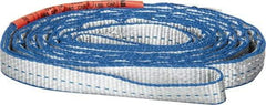 Lift-All - 10' Long x 1" Wide, 3,200 Lb Vertical Capacity, 2 Ply, Polyester Web Sling - 2,500 Lb Choker Capacity - Apex Tool & Supply