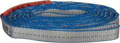 Lift-All - 12' Long x 1" Wide, 3,200 Lb Vertical Capacity, 2 Ply, Polyester Web Sling - 2,500 Lb Choker Capacity - Apex Tool & Supply