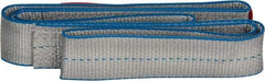 Lift-All - 4' Long x 2" Wide, 3,200 Lb Vertical Capacity, 1 Ply, Polyester Web Sling - 2,500 Lb Choker Capacity - Apex Tool & Supply