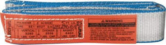 Lift-All - 5' Long x 2" Wide, 3,200 Lb Vertical Capacity, 1 Ply, Polyester Web Sling - 2,500 Lb Choker Capacity - Apex Tool & Supply