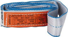 Lift-All - 7' Long x 2" Wide, 3,200 Lb Vertical Capacity, 1 Ply, Polyester Web Sling - 2,500 Lb Choker Capacity - Apex Tool & Supply