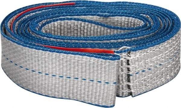 Lift-All - 8' Long x 2" Wide, 3,200 Lb Vertical Capacity, 1 Ply, Polyester Web Sling - 2,500 Lb Choker Capacity - Apex Tool & Supply