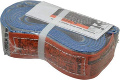 Lift-All - 9' Long x 2" Wide, 3,200 Lb Vertical Capacity, 1 Ply, Polyester Web Sling - 2,500 Lb Choker Capacity - Apex Tool & Supply