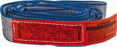 Lift-All - 6' Long x 2" Wide, 6,400 Lb Vertical Capacity, 2 Ply, Polyester Web Sling - 5,000 Lb Choker Capacity - Apex Tool & Supply