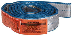 Lift-All - 9' Long x 2" Wide, 6,400 Lb Vertical Capacity, 2 Ply, Polyester Web Sling - 5,000 Lb Choker Capacity - Apex Tool & Supply