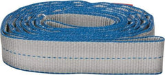 Lift-All - 10' Long x 2" Wide, 6,400 Lb Vertical Capacity, 2 Ply, Polyester Web Sling - 5,000 Lb Choker Capacity - Apex Tool & Supply