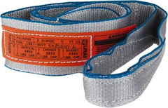 Lift-All - 4' Long x 3" Wide, 4,800 Lb Vertical Capacity, 1 Ply, Polyester Web Sling - 3,800 Lb Choker Capacity - Apex Tool & Supply