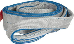 Lift-All - 6' Long x 3" Wide, 8,600 Lb Vertical Capacity, 2 Ply, Polyester Web Sling - 6,900 Lb Choker Capacity - Apex Tool & Supply