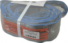 Lift-All - 7' Long x 3" Wide, 8,600 Lb Vertical Capacity, 2 Ply, Polyester Web Sling - 6,900 Lb Choker Capacity - Apex Tool & Supply
