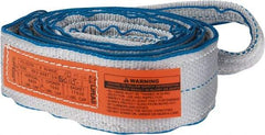 Lift-All - 10' Long x 3" Wide, 8,600 Lb Vertical Capacity, 2 Ply, Polyester Web Sling - 6,900 Lb Choker Capacity - Apex Tool & Supply