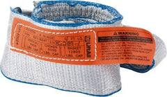 Lift-All - 4' Long x 4" Wide, 6,400 Lb Vertical Capacity, 1 Ply, Polyester Web Sling - 5,000 Lb Choker Capacity - Apex Tool & Supply