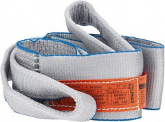 Lift-All - 6' Long x 4" Wide, 6,400 Lb Vertical Capacity, 1 Ply, Polyester Web Sling - 5,000 Lb Choker Capacity - Apex Tool & Supply