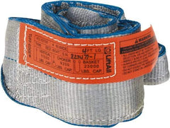 Lift-All - 4' Long x 4" Wide, 11,500 Lb Vertical Capacity, 2 Ply, Polyester Web Sling - 9,200 Lb Choker Capacity - Apex Tool & Supply