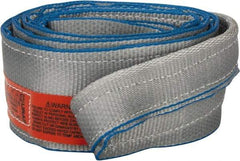 Lift-All - 8' Long x 4" Wide, 11,500 Lb Vertical Capacity, 2 Ply, Polyester Web Sling - 9,200 Lb Choker Capacity - Apex Tool & Supply