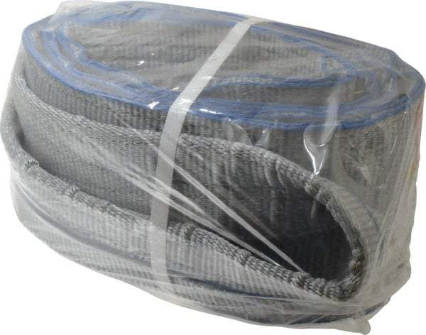 Lift-All - 10' Long x 6" Wide, 16,300 Lb Vertical Capacity, 2 Ply, Polyester Web Sling - 13,000 Lb Choker Capacity - Apex Tool & Supply