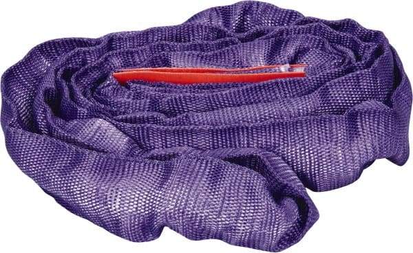 Lift-All - 5' Long x 1" Wide, Polyester Web Sling - 2,100 Lb Choker Capacity, 5/8" Diam Chain, Purple - Apex Tool & Supply