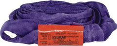 Lift-All - 6' Long x 1" Wide, 2,600 Lb Vertical Capacity, Polyester Web Sling - 2,100 Lb Choker Capacity, 5/8" Diam Chain, Purple - Apex Tool & Supply