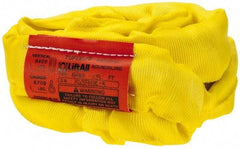 Lift-All - 5' Long x 1-3/4" Wide, Polyester Web Sling - 6,700 Lb Choker Capacity, 1-1/8" Diam Chain, Yellow - Apex Tool & Supply