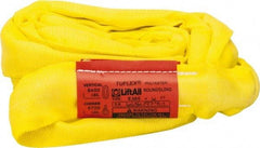 Lift-All - 6' Long x 1-3/4" Wide, Polyester Web Sling - 6,700 Lb Choker Capacity, 1-1/8" Diam Chain, Yellow - Apex Tool & Supply