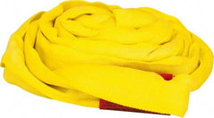 Lift-All - 8' Long x 1-3/4" Wide, Polyester Web Sling - 6,700 Lb Choker Capacity, 1-1/8" Diam Chain, Yellow - Apex Tool & Supply
