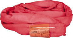 Lift-All - 8' Long x 2" Wide, Polyester Web Sling - 10,600 Lb Choker Capacity, 1-3/8" Diam Chain, Red - Apex Tool & Supply